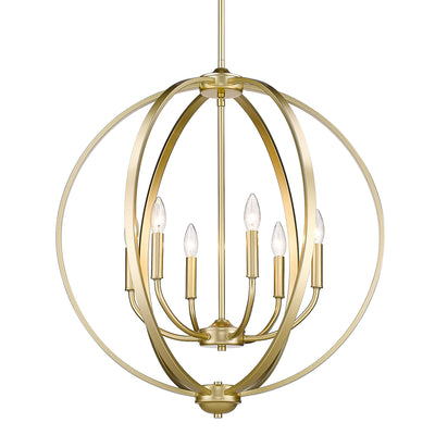 Golden Lighting Colson 6-light Chandelier in Olympic Gold - - Golden Lighting