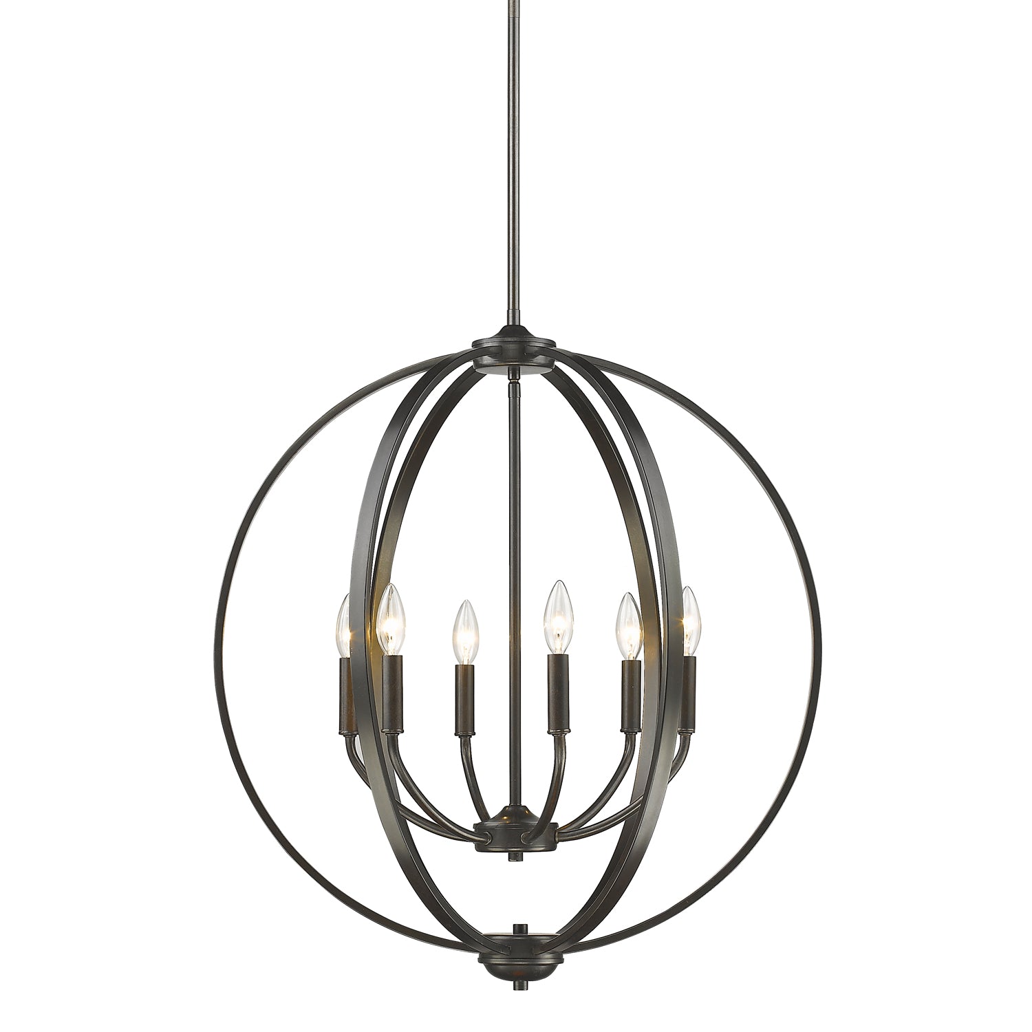 Golden Lighting Colson 6-light Chandelier in Etruscan Bronze - Default Title - Golden Lighting