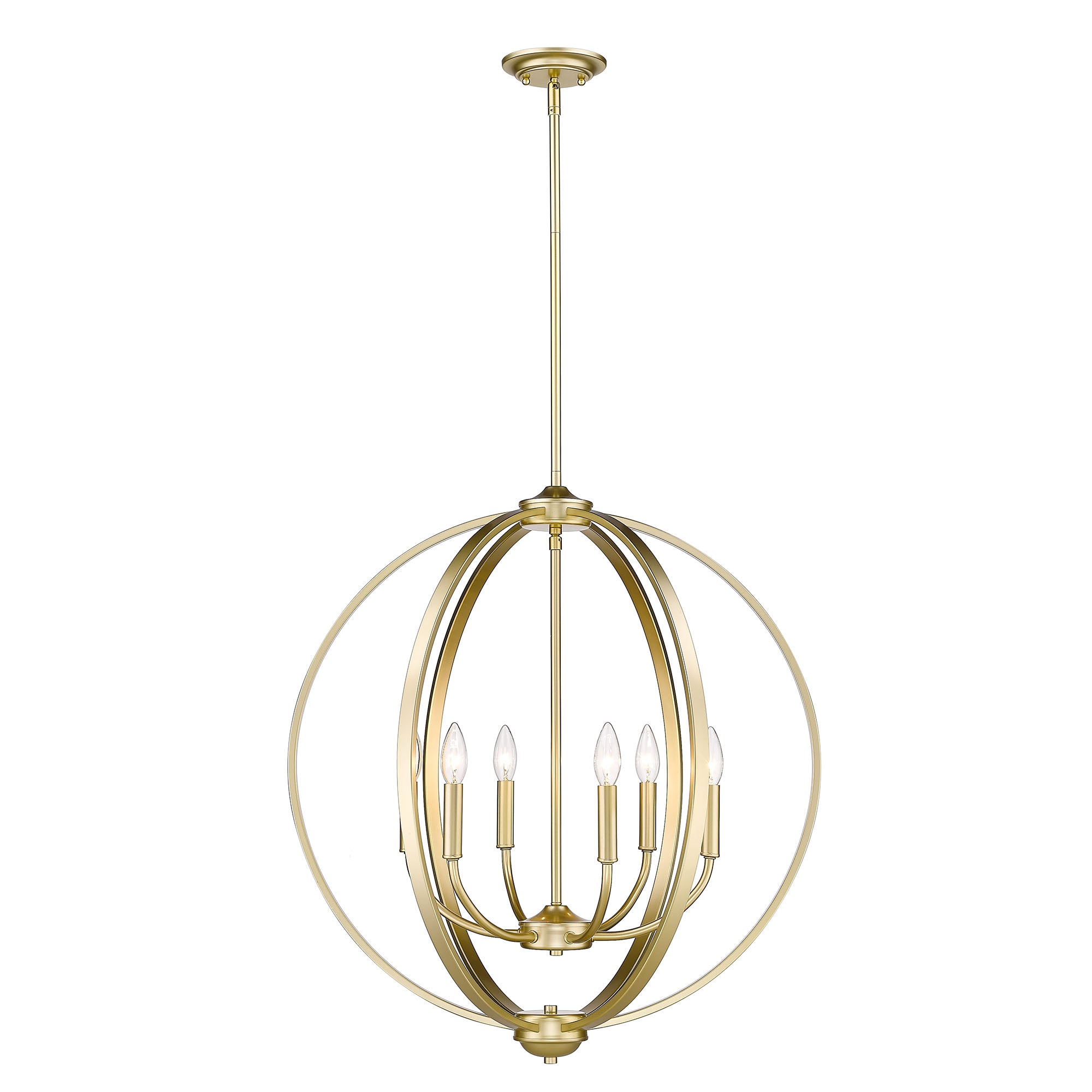 Colson OG 6 Light Chandelier in Olympic Gold - Olympic Gold / No Shade / NA - Golden Lighting