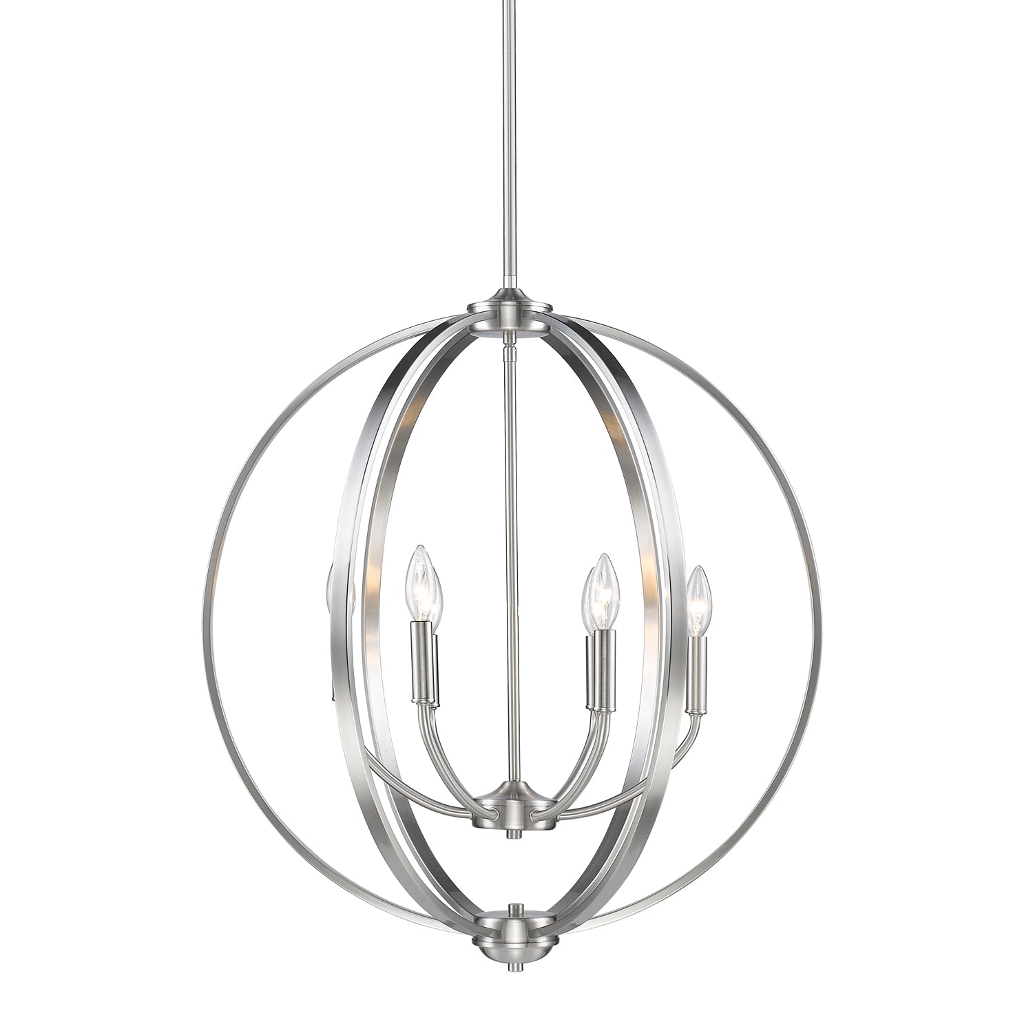 Colson PW 6 Light Chandelier in Pewter - - Golden Lighting