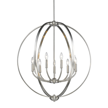 Golden Lighting Colson 9-light Chandelier in Pewter - - Golden Lighting