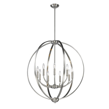 Golden Lighting Colson 9-light Chandelier in Pewter - - Golden Lighting