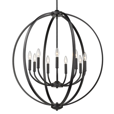 Golden Lighting Colson 9-light Chandelier in Matte Black - - Golden Lighting