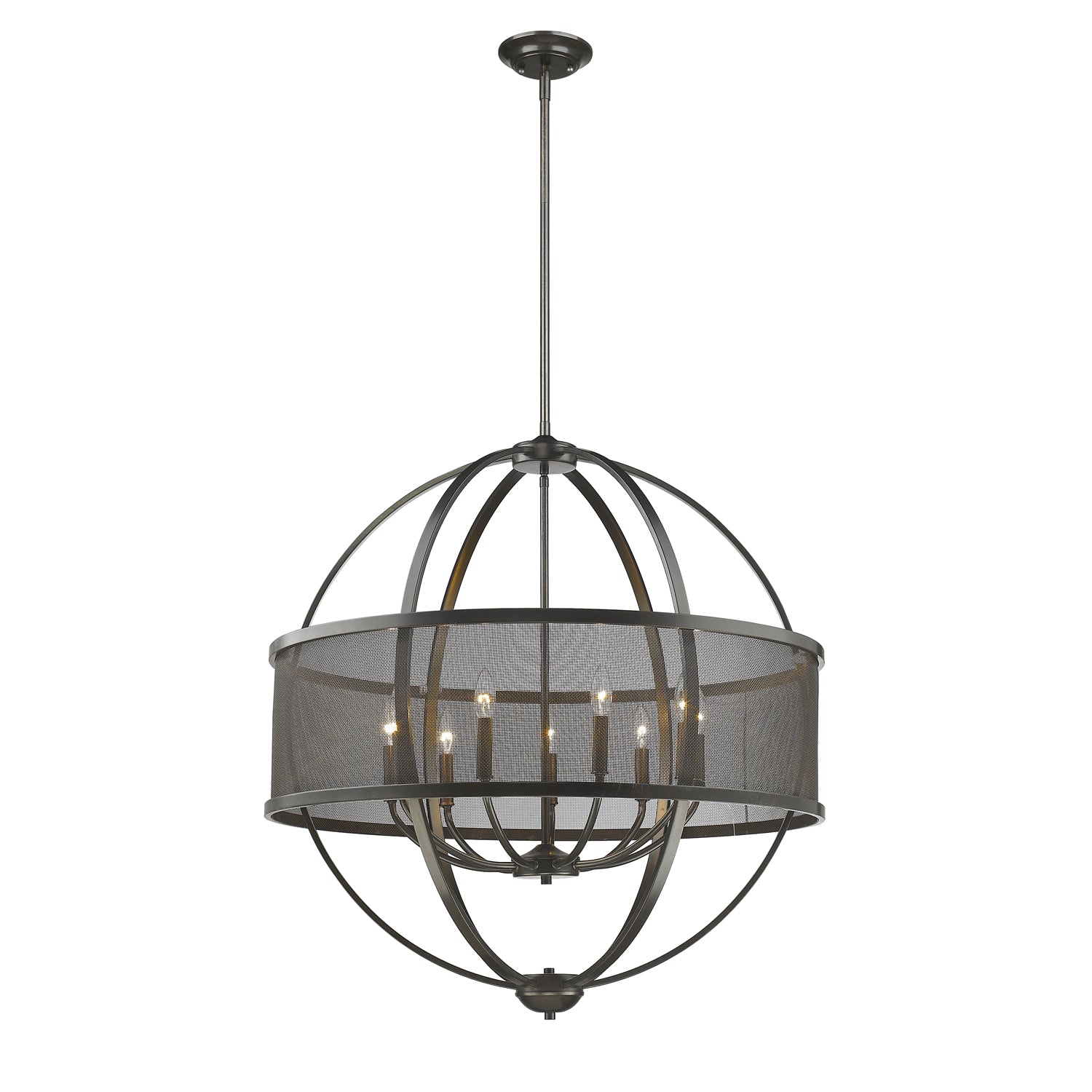 Golden Lighting Colson 9-light Chandelier in Etruscan Bronze