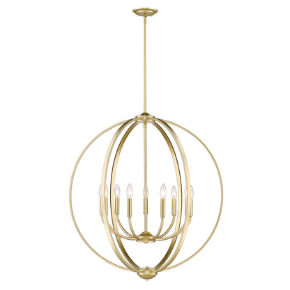 Colson OG 9 Light Chandelier in Olympic Gold - Olympic Gold / No Shade / NA - Golden Lighting