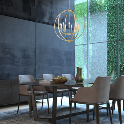 Golden Lighting Colson 9-light Chandelier in Olympic Gold - - Golden Lighting
