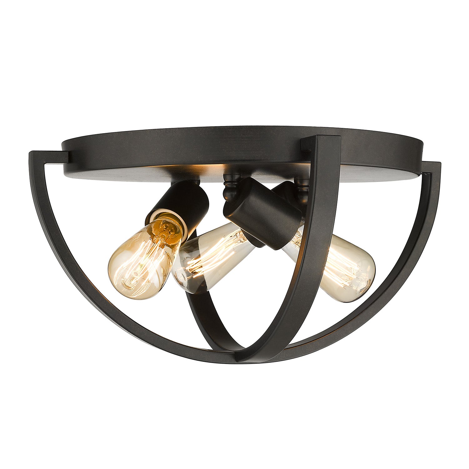 Colson EB 15" Flush Mount in Etruscan Bronze - Etruscan Bronze / No Shade / NA - Golden Lighting