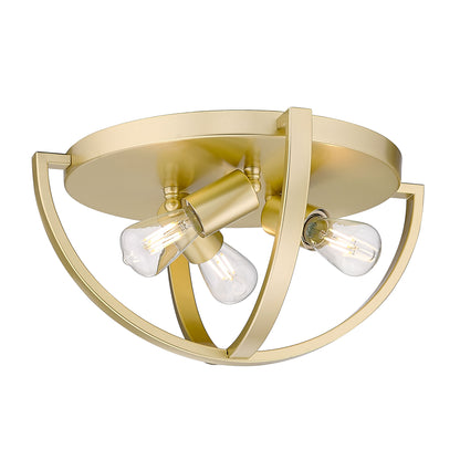 Colson OG 15" Flush Mount in Olympic Gold - - Golden Lighting