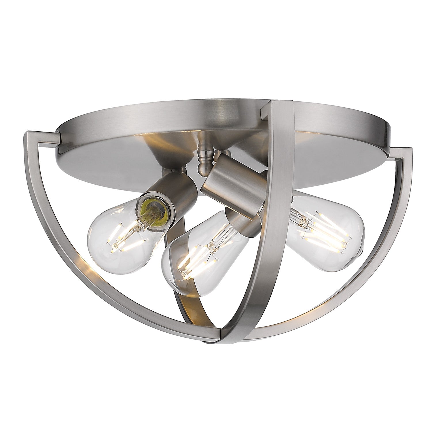 Colson PW 15" Flush Mount in Pewter - - Golden Lighting