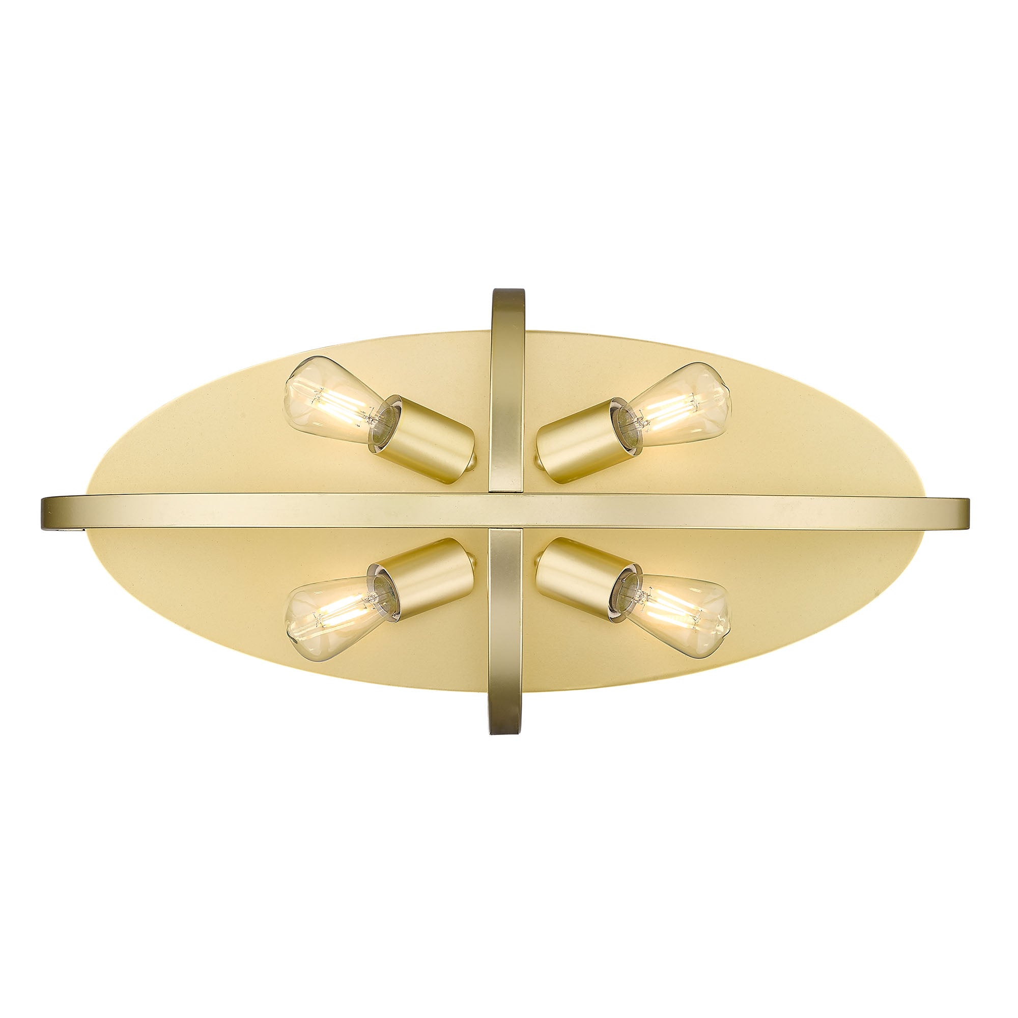 Golden Lighting Colson 4-light Flush Mount in Olympic Gold - - Golden Lighting
