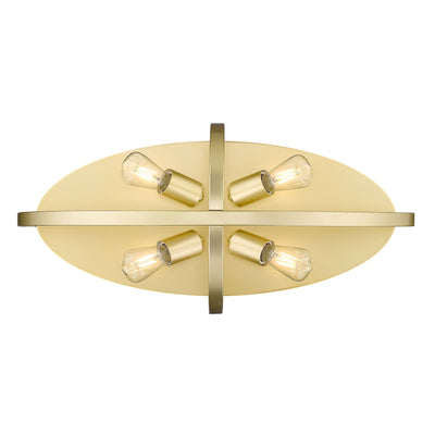 Golden Lighting Colson 4-light Flush Mount in Olympic Gold - - Golden Lighting
