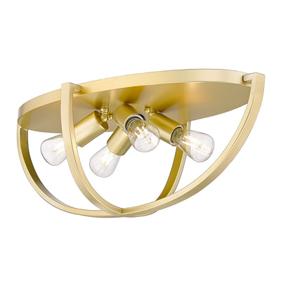 Golden Lighting Colson 4-light Flush Mount in Olympic Gold - - Golden Lighting