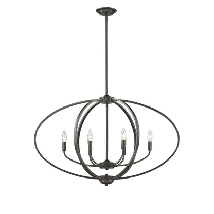 Golden Lighting Colson 6-light Island Light in Etruscan Bronze - - Golden Lighting
