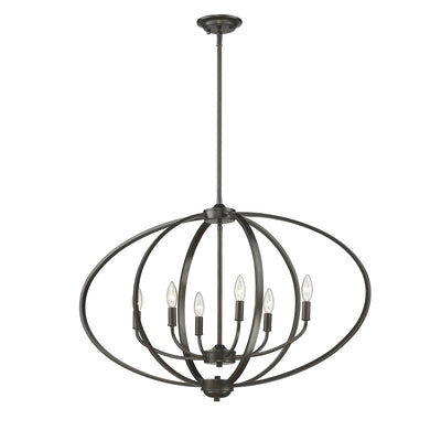 Golden Lighting Colson 6-light Island Light in Etruscan Bronze - - Golden Lighting