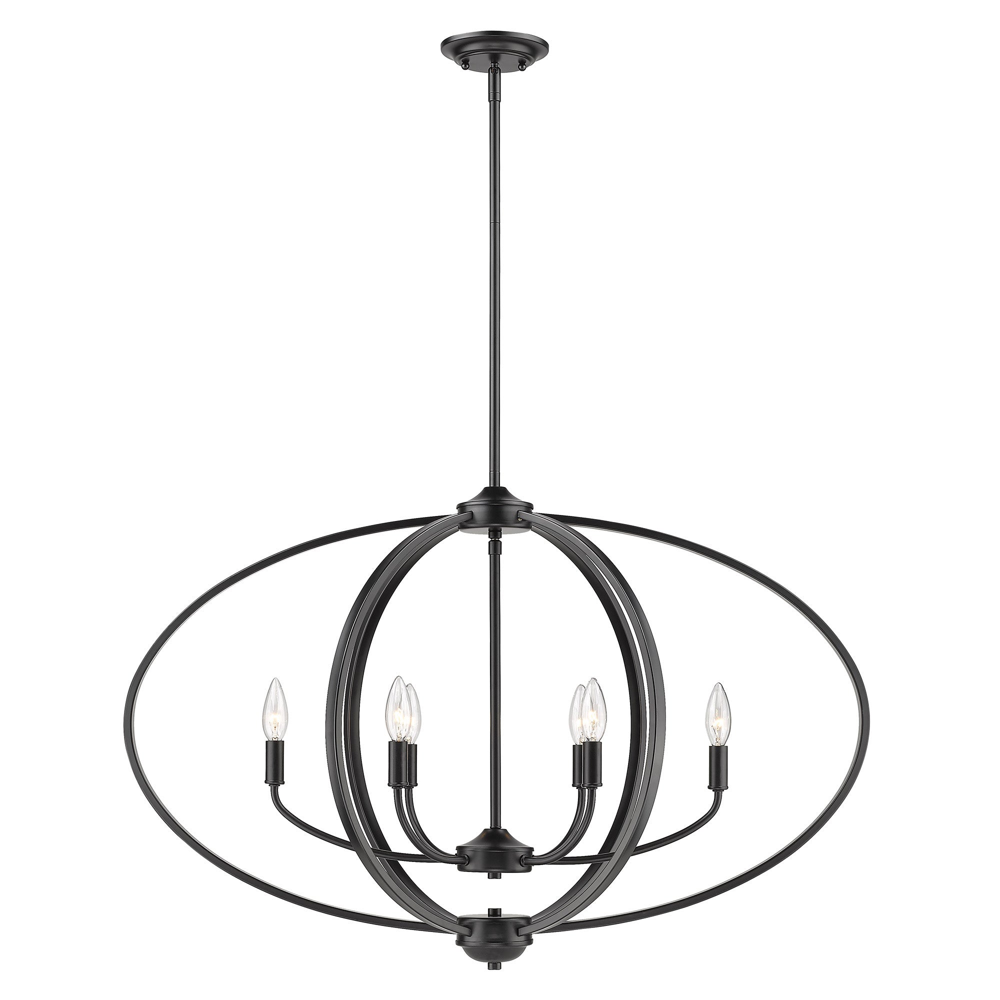 Golden Lighting Colson 6-light Island Light in Matte Black - - Golden Lighting