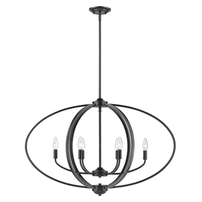 Golden Lighting Colson 6-light Island Light in Matte Black - - Golden Lighting