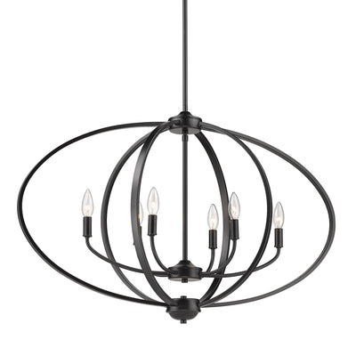 Golden Lighting Colson 6-light Island Light in Matte Black - - Golden Lighting