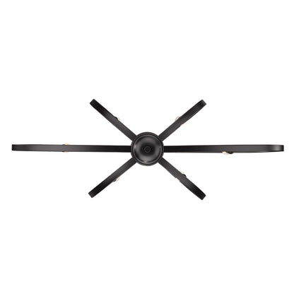 Golden Lighting Colson 6-light Island Light in Matte Black - - Golden Lighting