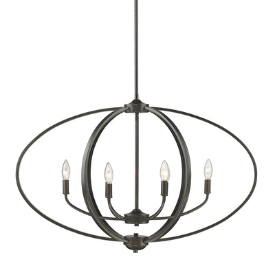 Golden Lighting Colson 6-light Island Light in Etruscan Bronze - - Golden Lighting
