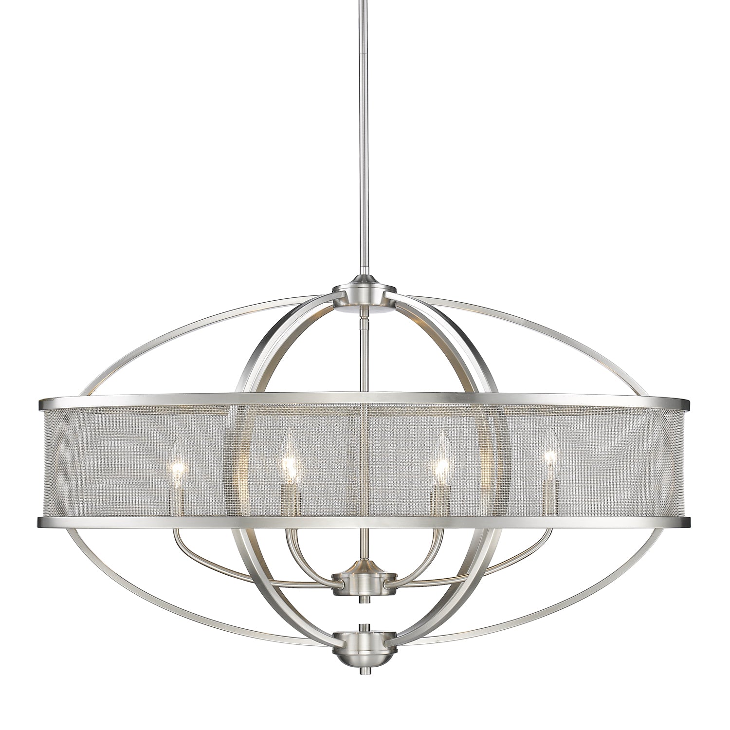 Golden Lighting Colson 6-light Island Light in Pewter