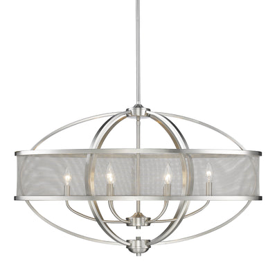 Golden Lighting Colson 6-light Island Light in Pewter - - Golden Lighting
