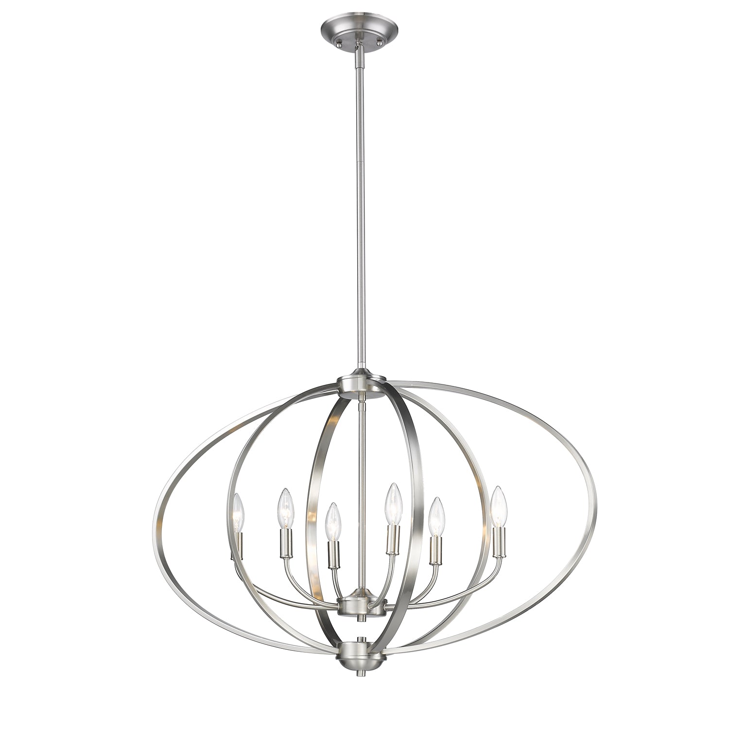 Colson PW Linear Pendant (with Matte Black shade) in Pewter - Pewter / No Shade / N/A - Golden Lighting