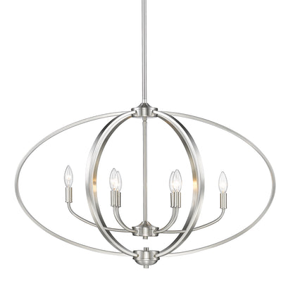 Colson PW Linear Pendant (with Matte Black shade) in Pewter - - Golden Lighting