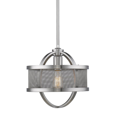 Golden Lighting Colson 1-light Pendant in Pewter with Pewter shade - - Golden Lighting