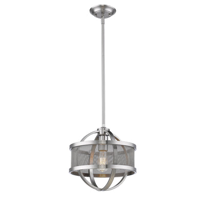 Golden Lighting Colson 1-light Pendant in Pewter with Pewter shade - - Golden Lighting