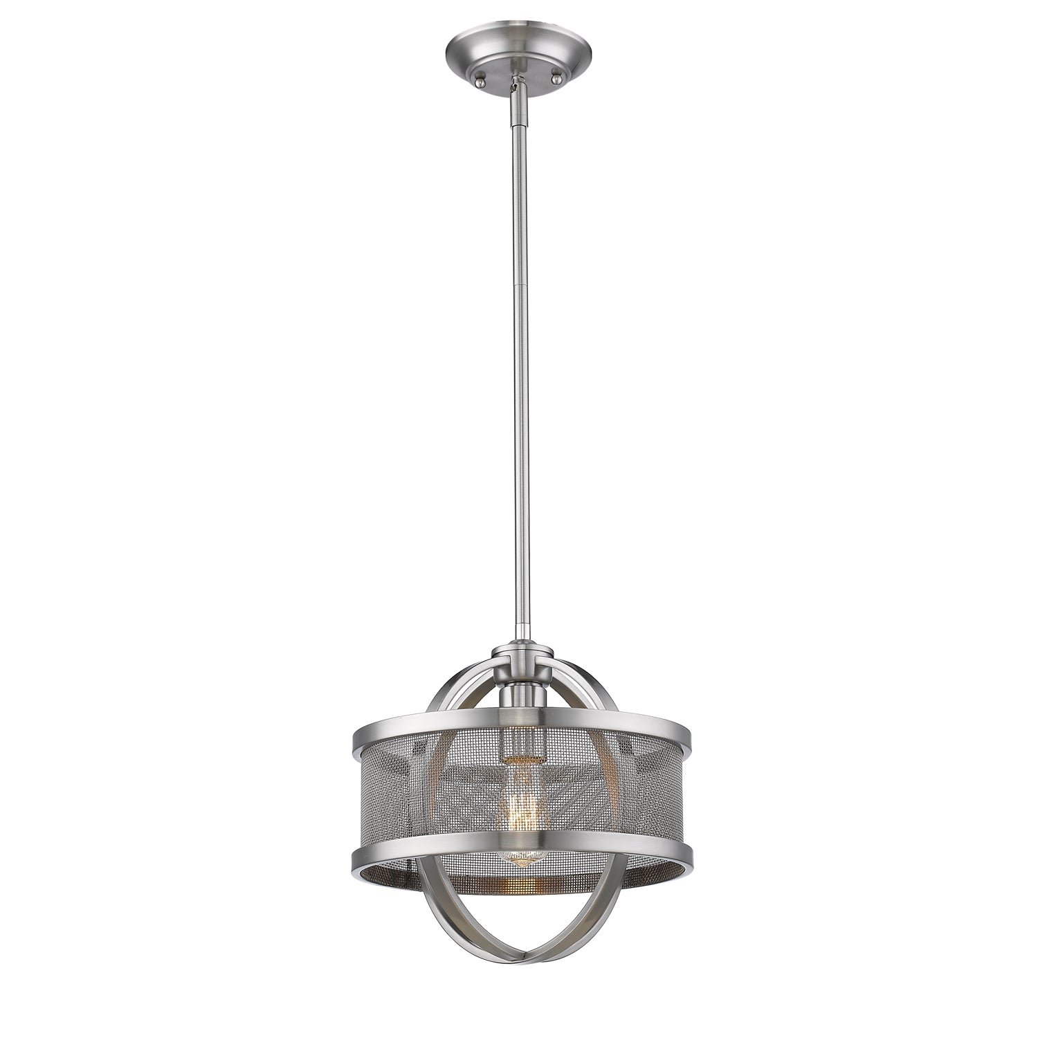 Golden Lighting Colson 1-light Pendant in Pewter with Pewter shade - - Golden Lighting