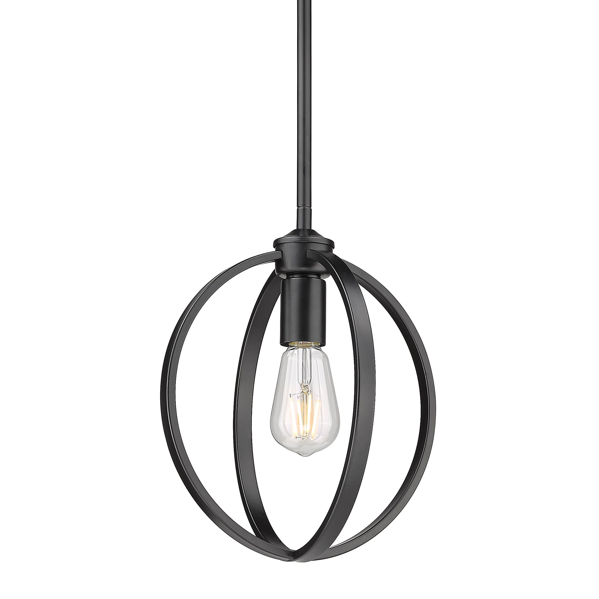 Golden Lighting Colson 1-light Pendant in Matte Black - Default Title - Golden Lighting