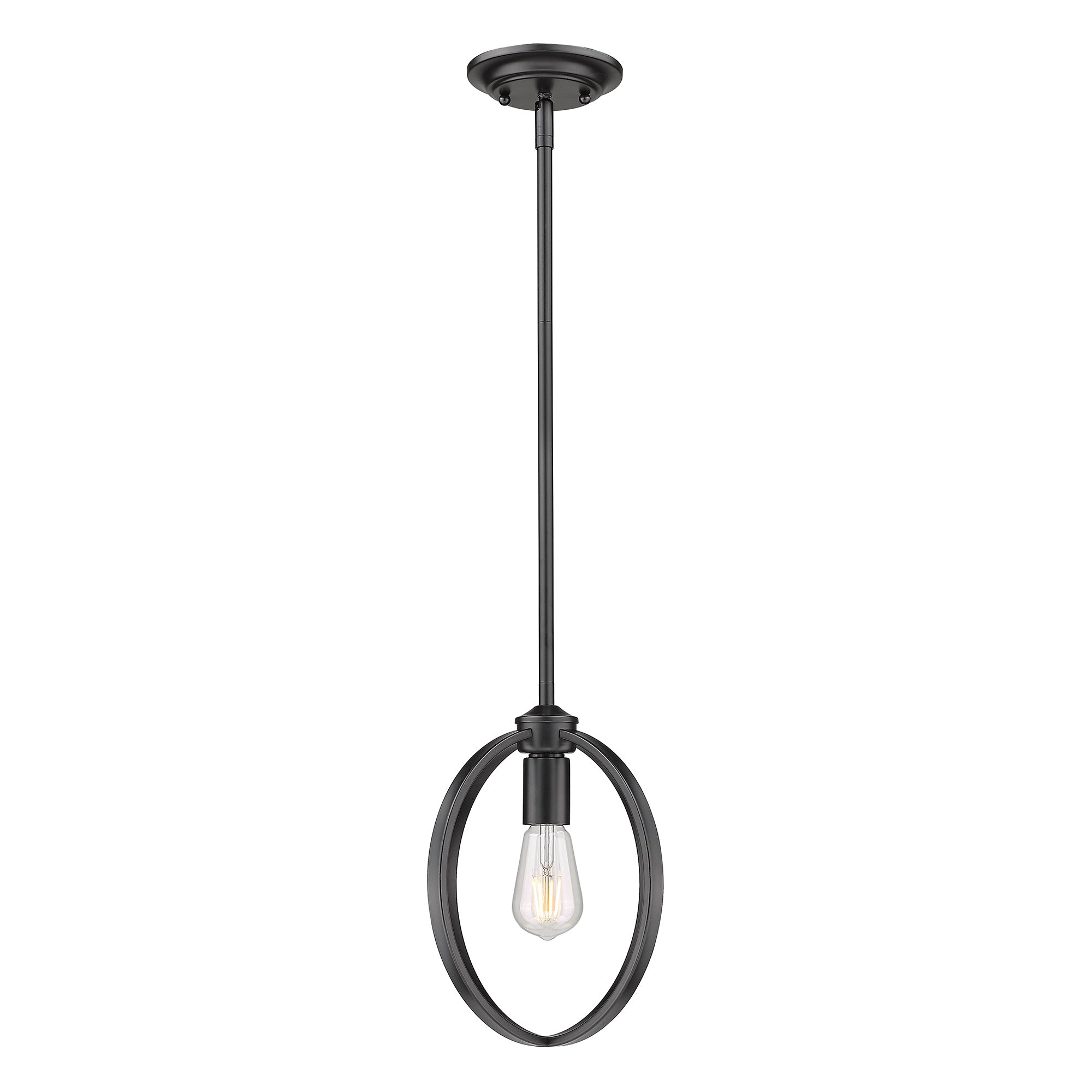 Golden Lighting Colson 1-light Pendant in Matte Black - - Golden Lighting