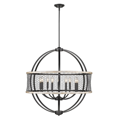 Golden Lighting Roost 9-light Chandelier in Matte Black - - Golden Lighting