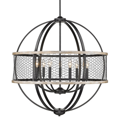 Golden Lighting Roost 9-light Chandelier in Matte Black - - Golden Lighting