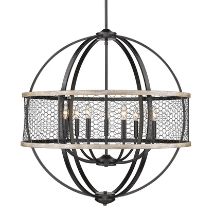 Golden Lighting Roost 9-light Chandelier in Matte Black - - Golden Lighting
