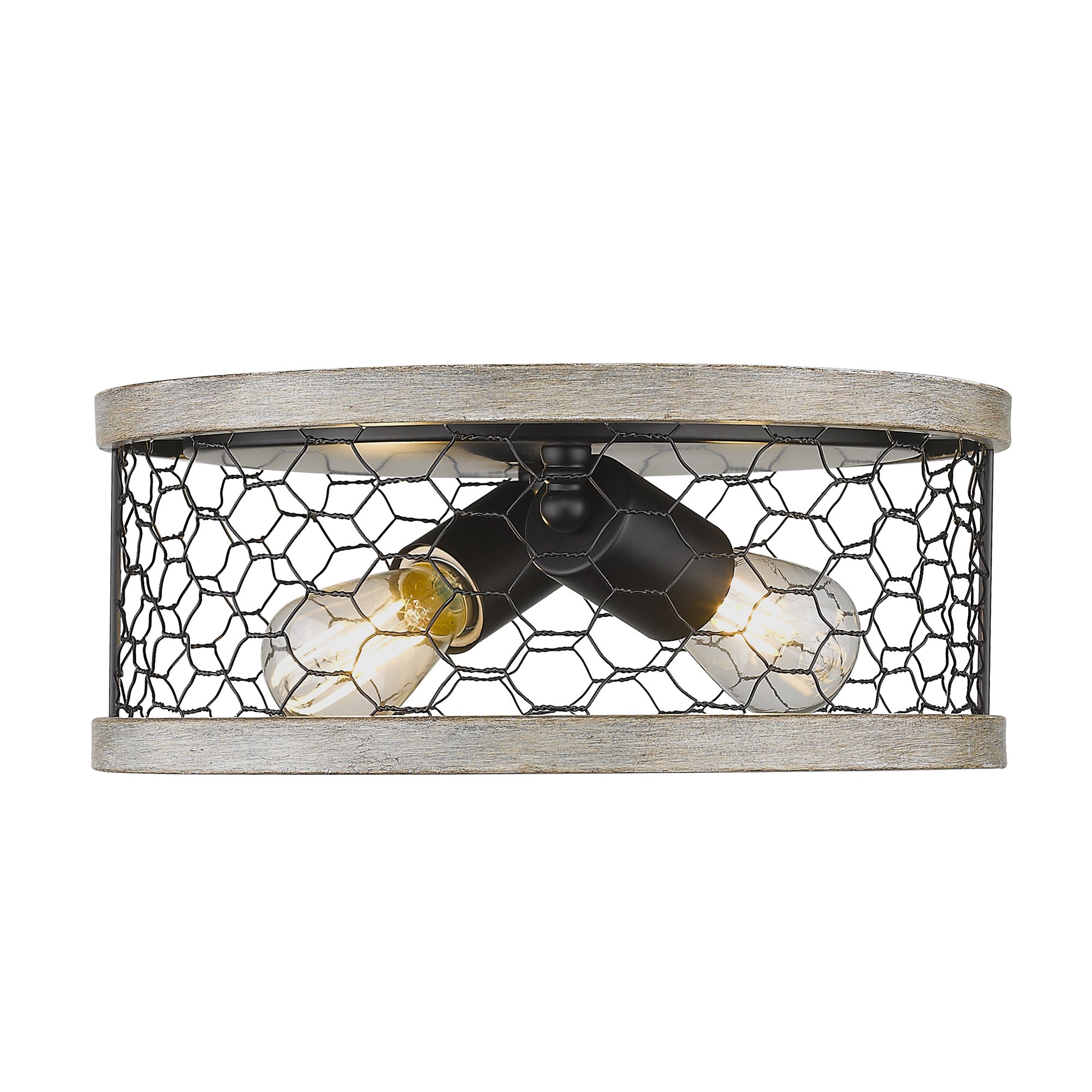 Bailey 2-light Flush Mount in Matte Black