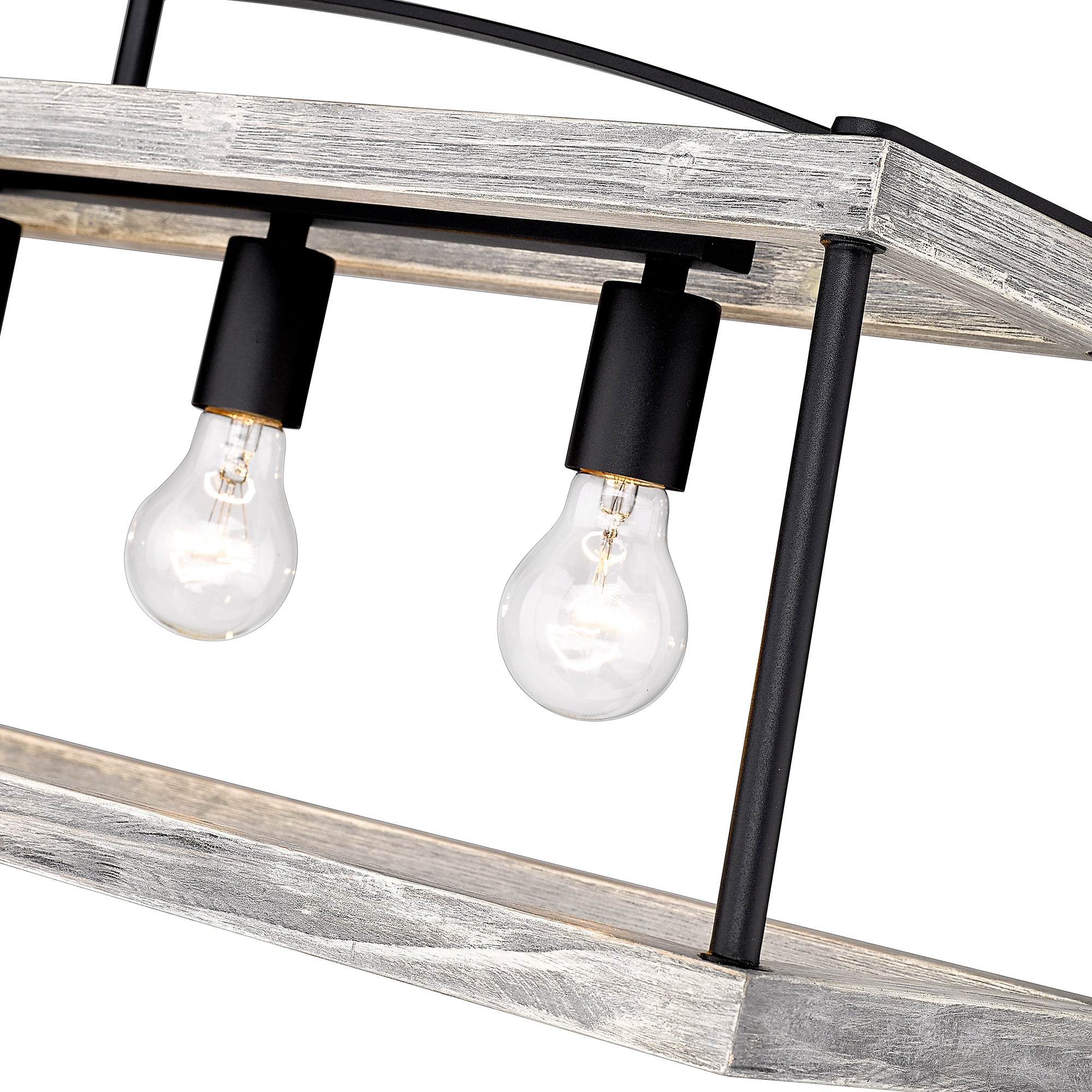 Golden Lighting Teagan 5-light Island Light in Natural Black - - Golden Lighting