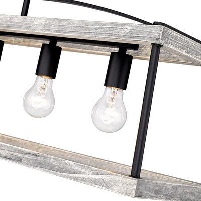 Golden Lighting Teagan 5-light Island Light in Natural Black - - Golden Lighting