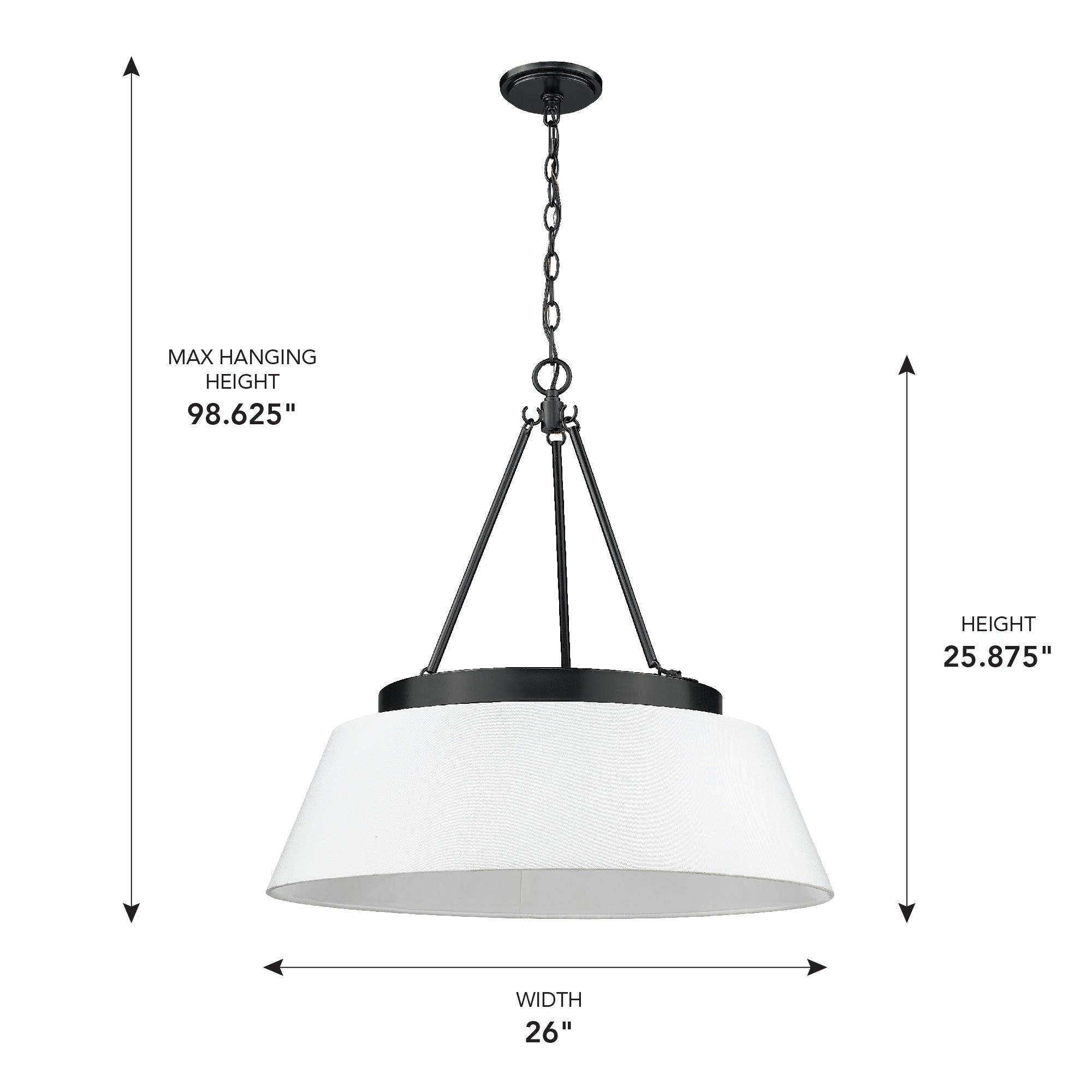 Golden Lighting Penn 6-light Chandelier in Matte Black - - Golden Lighting