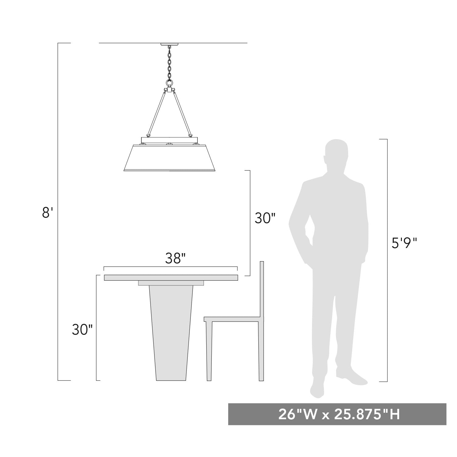 Golden Lighting Penn 6-light Chandelier in Matte Black - - Golden Lighting