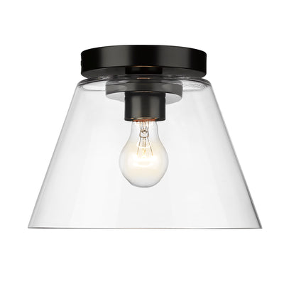 Golden Lighting Penn 1-light Flush Mount in Matte Black - - Golden Lighting
