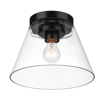 Golden Lighting Penn 1-light Flush Mount in Matte Black - - Golden Lighting