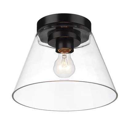 Golden Lighting Penn 1-light Flush Mount in Matte Black - - Golden Lighting