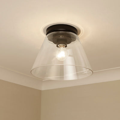 Golden Lighting Penn 1-light Flush Mount in Matte Black - - Golden Lighting