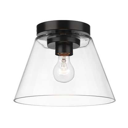 Golden Lighting Penn 1-light Flush Mount in Matte Black - - Golden Lighting