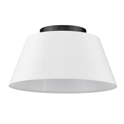 Golden Lighting Penn 3-light Flush Mount in Matte Black - - Golden Lighting