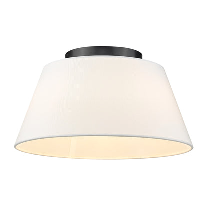 Golden Lighting Penn 3-light Flush Mount in Matte Black - - Golden Lighting