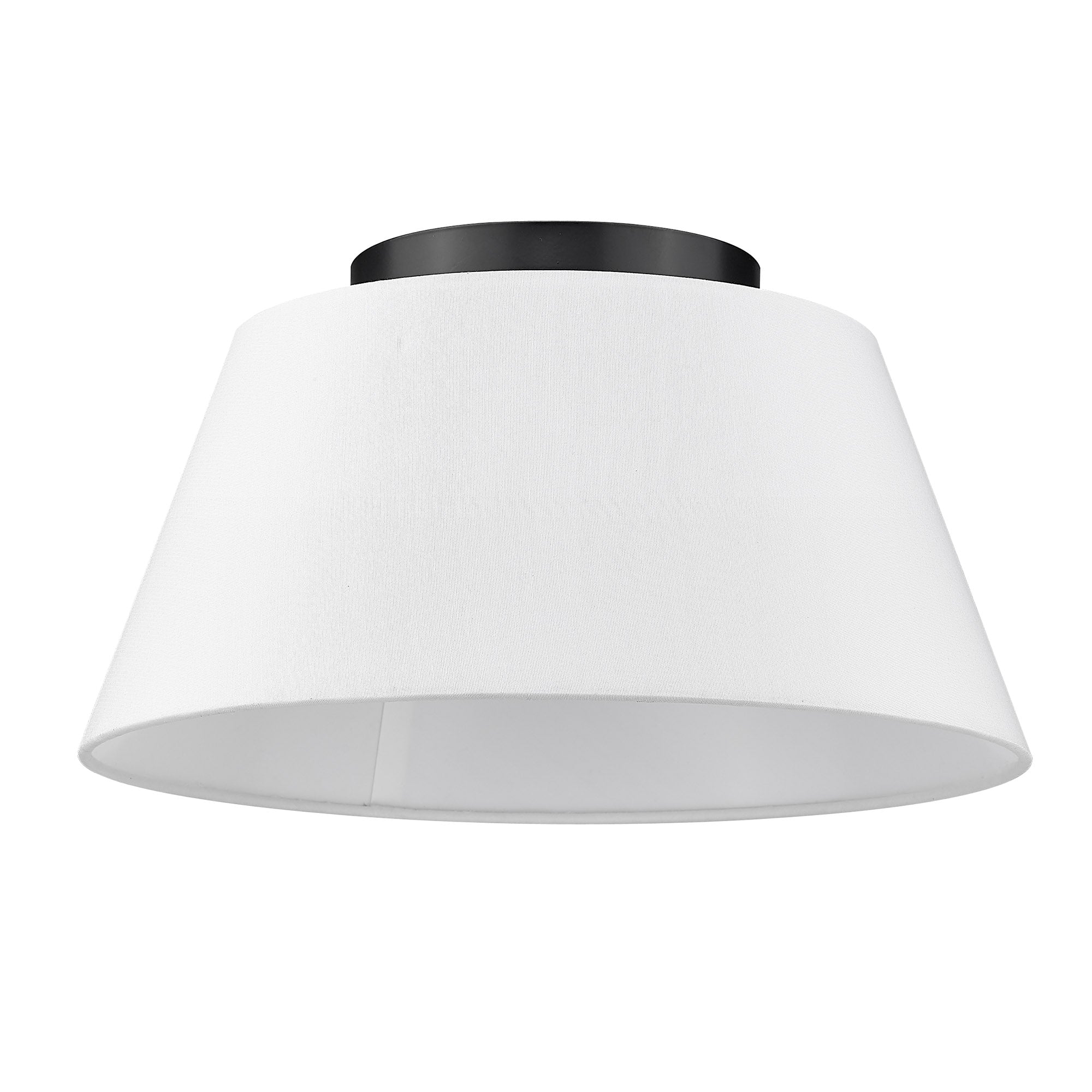 Penn Flush Mount in Matte Black with Modern White Shade - Matte Black / Modern White / White - Golden Lighting