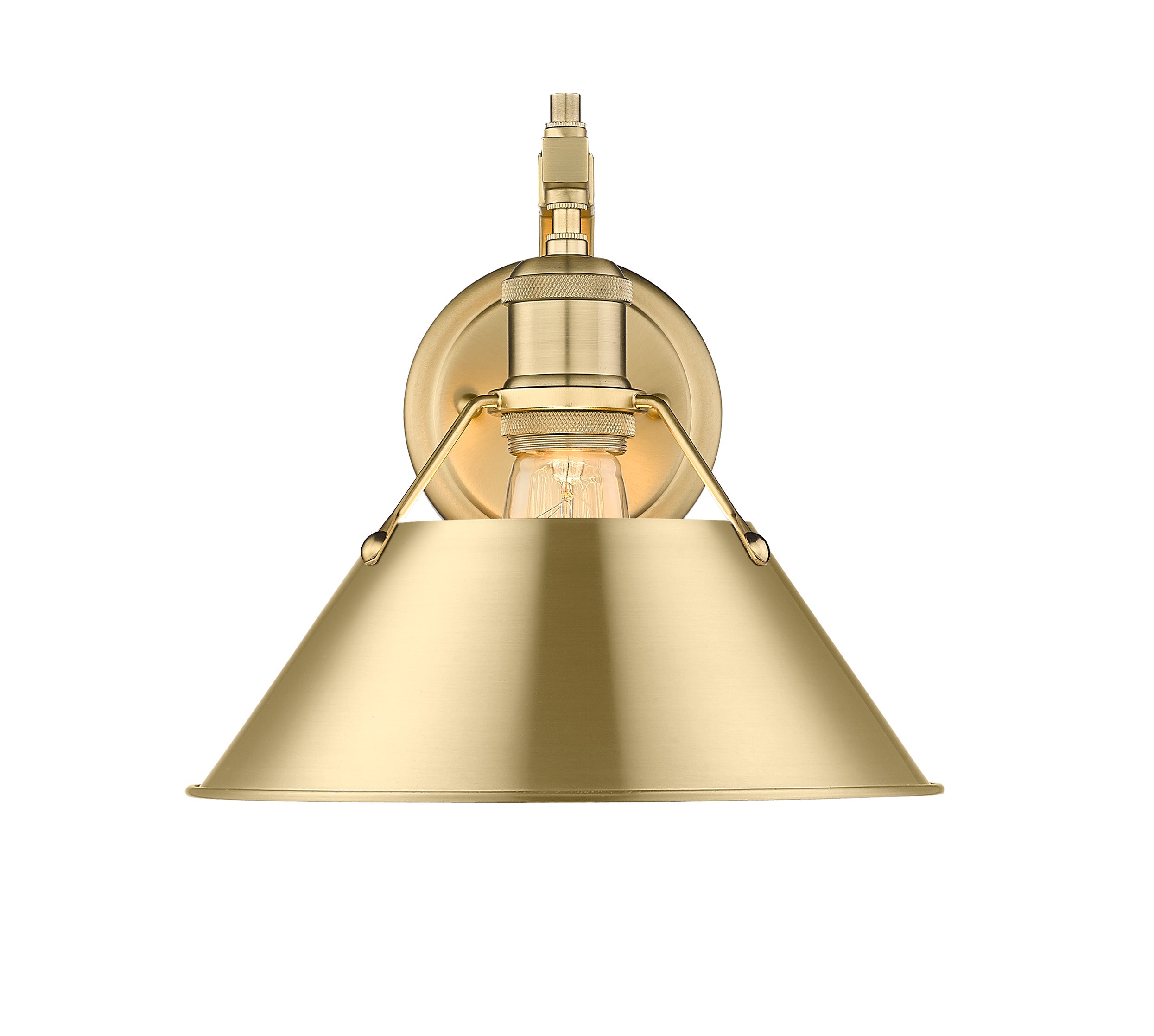 Yep by Golden Lighting Orwell 1-light Wall Sconce in Brushed Champagne Brass - - Golden Lighting