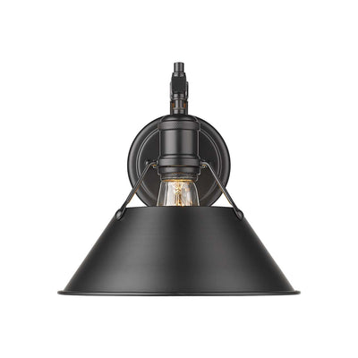 Yep by Golden Lighting Orwell 1-light Wall Sconce in Matte Black - - Golden Lighting